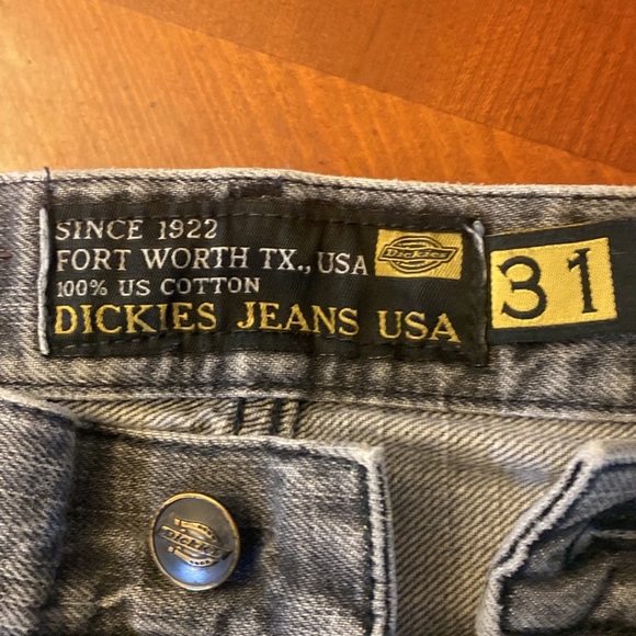 Dickies 31X30 Men’s Jeans Washed Grey Button Fly Vintage - Picture 4 of 10